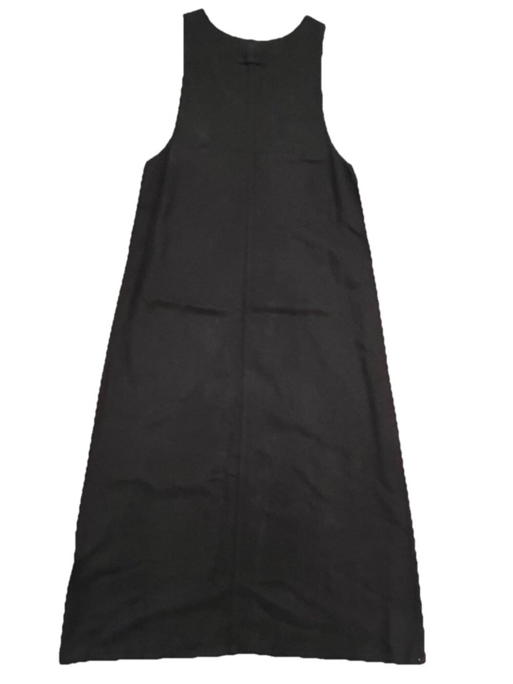 Talbots Women’s Overall Dress Long Size Medium Tencel Maxi Tank Jumper Black - Picture 5 of 9
